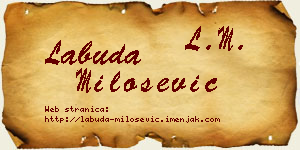 Labuda Milošević vizit kartica